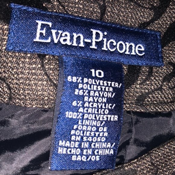 Black and brown pencil skirt by Evan Picone size 10 - Picture 3 of 3